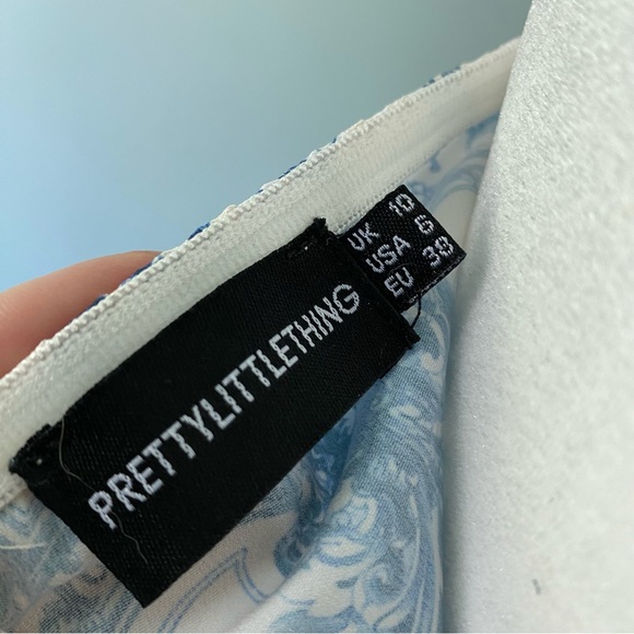 Pretty Little Thing corset crop top Renaissance blue - Picture 5 of 6